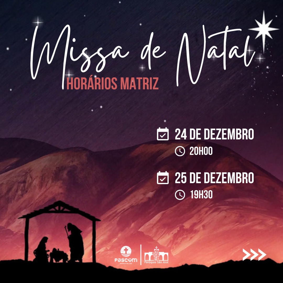 Paróquia São José celebra missas do Natal